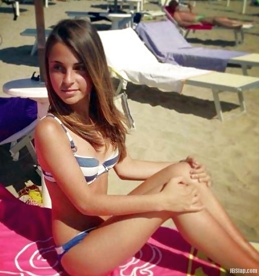 Brunette at the beach